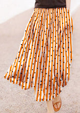 Load image into Gallery viewer, Retro Coffee Dot Print Pockets Linen Skirt Summer