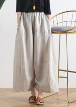 Load image into Gallery viewer, 20 summer stitching thin women&#39;s new cotton and linen nude wide-leg pants