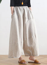 Load image into Gallery viewer, 20 summer stitching thin women&#39;s new cotton and linen nude wide-leg pants