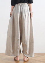 Load image into Gallery viewer, 20 summer stitching thin women&#39;s new cotton and linen nude wide-leg pants