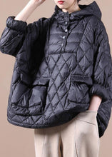 Load image into Gallery viewer, 2024 Loose Fitting Winter Puffer Jacket Hooded Black Down Coat