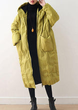 Load image into Gallery viewer, 2024 Warm Yellow Down Coat original design literary retro overcoat