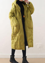 Load image into Gallery viewer, 2024 Warm Yellow Down Coat original design literary retro overcoat