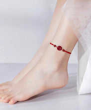 Load image into Gallery viewer, 2024 New Red Hand Woven Cinnabar Ping Buckle Adjustable Anklet