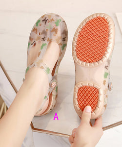 2024 New Summer Print Hollow Out Beach Walking Sandals