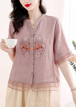 Load image into Gallery viewer, 2024 Summer New Linen Embroidered Top and Pants Two Piece Set