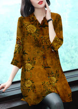 Load image into Gallery viewer, Stylish Peter Pan Collar Button Print Chiffon Shirt Tops Summer