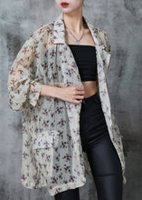 Load image into Gallery viewer, Apricot Print Chiffon UPF 50+ Cardigan Oversized Summer