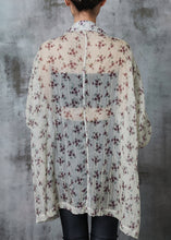 Load image into Gallery viewer, Apricot Print Chiffon UPF 50+ Cardigan Oversized Summer