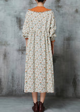 Load image into Gallery viewer, Art Apricot Embroidered Patchwork Linen Robe Dresses Spring