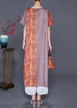 Load image into Gallery viewer, Art Colorblock V Neck Patchwork Silk Long Dress Summer