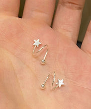 Load image into Gallery viewer, Art Gold Sterling Silver Overgild Stars Stud Earrings