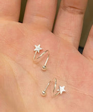 Load image into Gallery viewer, Art Gold Sterling Silver Overgild Stars Stud Earrings