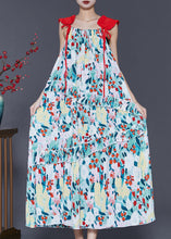 Load image into Gallery viewer, Art Green Ruffled Cold Shoulder Chiffon Vacation Dresses Summer