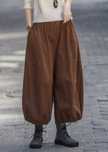 Load image into Gallery viewer, Art Grey Pockets High Waist Cotton Lantern Pants Spring