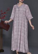 Load image into Gallery viewer, Art Grey Ruffled Drawstring Cotton Long Dress Summer