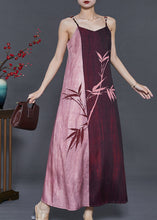 Load image into Gallery viewer, Art Mulberry Bamboo Patchwork Cotton Spaghetti Strap Dress Summer