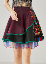 Load image into Gallery viewer, Art Mulberry Tasseled Embroidered Tulle Skirt Summer