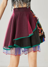 Load image into Gallery viewer, Art Mulberry Tasseled Embroidered Tulle Skirt Summer