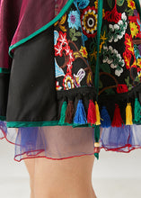 Load image into Gallery viewer, Art Mulberry Tasseled Embroidered Tulle Skirt Summer