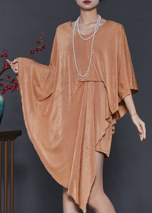 Art Nude Asymmetrical Sequins Silk Dresses Summer