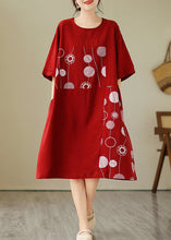 Load image into Gallery viewer, Art Red Dot Patchwork Maxi Dress Summer