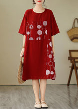 Load image into Gallery viewer, Art Red Dot Patchwork Maxi Dress Summer