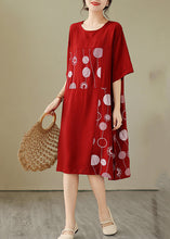 Load image into Gallery viewer, Art Red Dot Patchwork Maxi Dress Summer