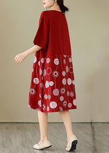 Load image into Gallery viewer, Art Red Dot Patchwork Maxi Dress Summer