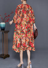 Load image into Gallery viewer, Art Red Oversized Print Exra Large Hem Robe Dresses Summer