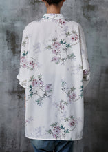 Load image into Gallery viewer, Art White Chinese Button Print Cotton Blouses Summer