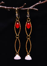 Load image into Gallery viewer, Art White Jade Original design Drop Earrings