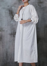 Load image into Gallery viewer, Art White Oversized Cotton Maxi Dress Spring