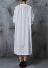 Load image into Gallery viewer, Art White Oversized Cotton Maxi Dress Spring