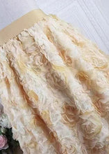 Load image into Gallery viewer, Art Yellow Gradient Floral Decorated Tulle Skirts Spring