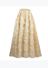 Load image into Gallery viewer, Art Yellow Gradient Floral Decorated Tulle Skirts Spring