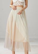 Load image into Gallery viewer, Beautiful Apricot High Waist Patchwork Tulle Skirts Summer