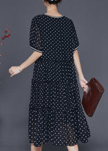 Load image into Gallery viewer, Beautiful Black Ruffled Exra Large Hem Chiffon Dresses Summer