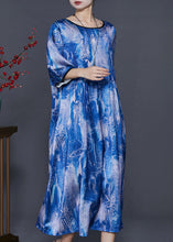 Load image into Gallery viewer, Beautiful Blue Oversized Tie Dye Holiday Dress Summer