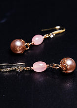 Load image into Gallery viewer, Beautiful Champagne Pearl Drop Earrings