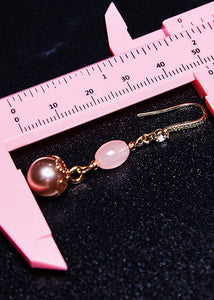 Beautiful Champagne Pearl Drop Earrings