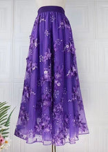 Load image into Gallery viewer, Beautiful Coffee Embroidered High Waist Tulle Skirts Spring