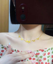 Load image into Gallery viewer, Beautiful Gold Sterling Silver Overgild Floral Princess Necklace