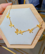 Load image into Gallery viewer, Beautiful Gold Sterling Silver Overgild Floral Princess Necklace