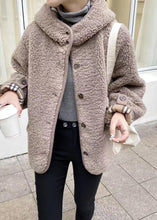 Load image into Gallery viewer, Beautiful Light Chocolate Outwear Coat Hooded Pockets Outwears