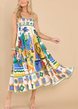 Load image into Gallery viewer, Beautiful Multi Print Spaghetti Strap Dress Sleeveless