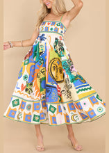 Load image into Gallery viewer, Beautiful Multi Print Spaghetti Strap Dress Sleeveless