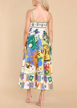 Load image into Gallery viewer, Beautiful Multi Print Spaghetti Strap Dress Sleeveless