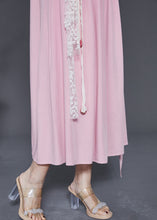 Load image into Gallery viewer, Beautiful Pink Stereoscopic Floral Chiffon Summer Dress