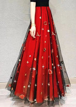 Load image into Gallery viewer, Beautiful Red Heart Sequins Exra Large Hem Tulle Skirts Spring